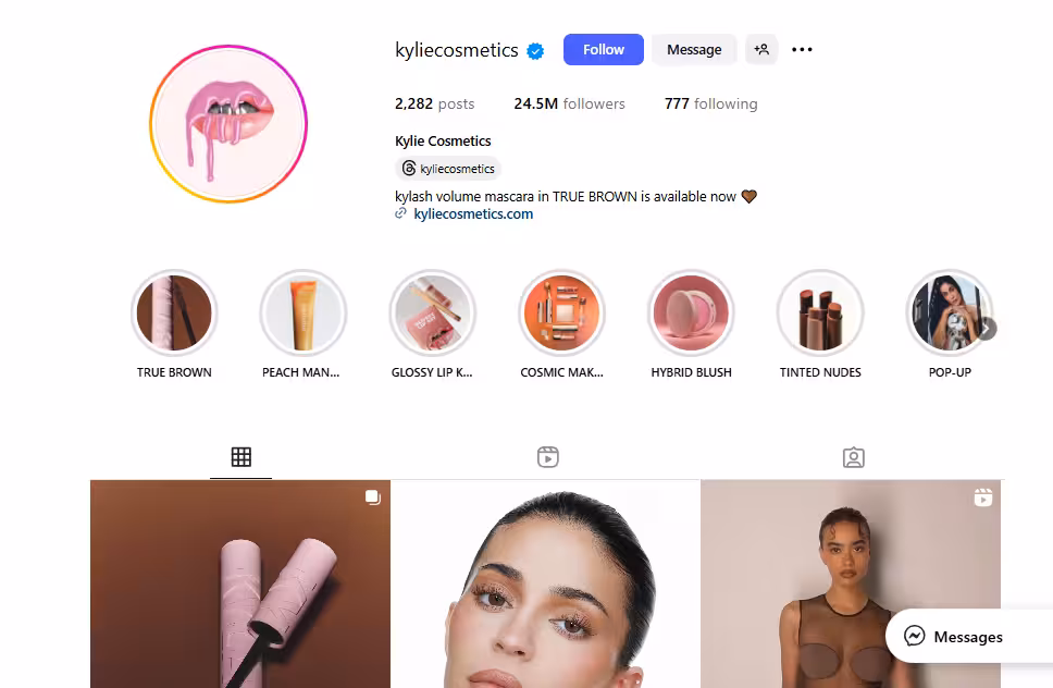 Kylie Cosmetics instagram 